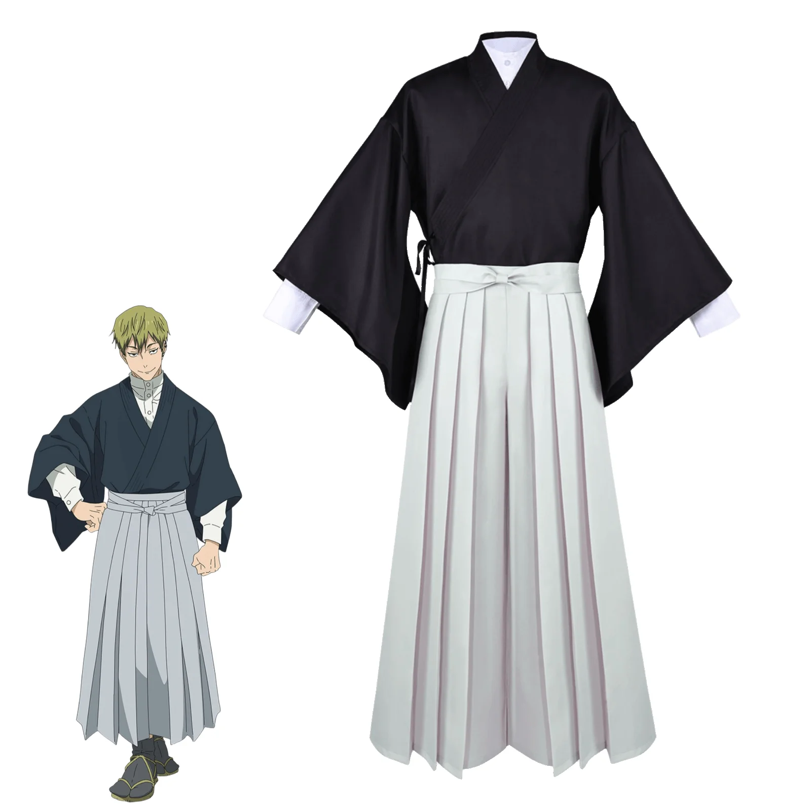 

Jujutsu Kaisen Naoya Zenin Cosplay Costume JJK Naoya Kimono Uniform Outfit Men's Japanese Traditional Kendo Pants Suit Halloween
