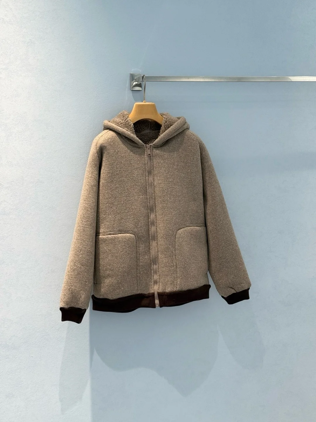 

Women's Winter Coat, Sleeve Thicken Hood Sweatshirts Cashmere Sports Suit Women's Clothes