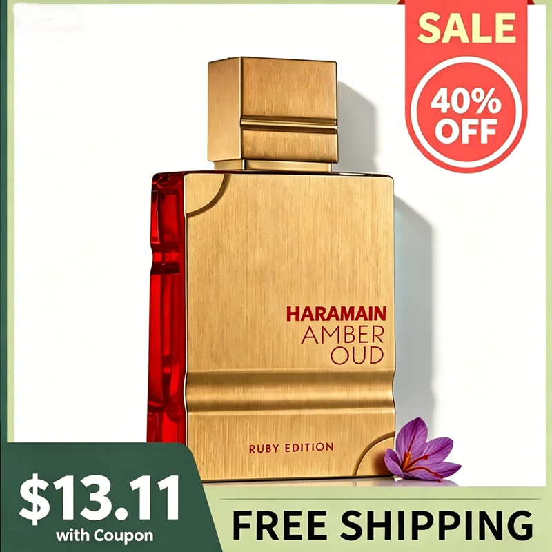 Al Haramain Amber Oud Ruby Edition 60ml Luxury Unisex Perfume EDP Long Lasting Woody Amber Scent Daily Office Fragrance Gift