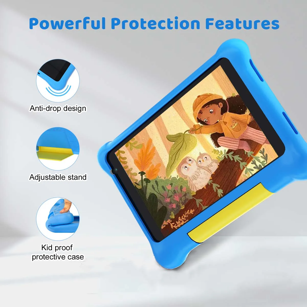 Tk707 criança tablet 7 Polegada android 13 quad core 5gb ram 32gb rom 128gb expandir wifi bluetooth presente das crianças software game pad