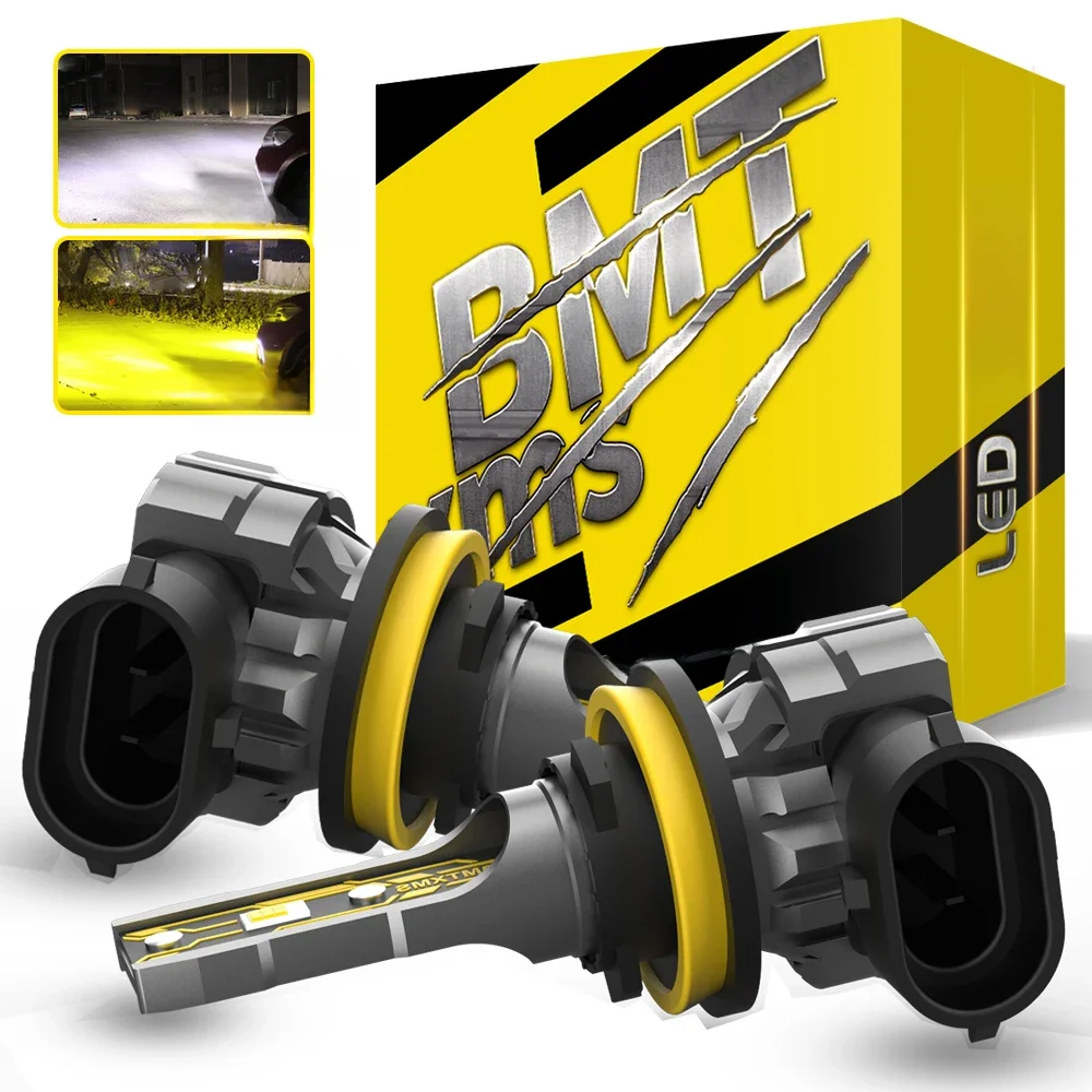 BMTxms 2 STKS Canbus H11 H8 LED Mistlampen H27 880 881 9006 HB4 HB3 9145 H10 H16 LED CSP DRL Autolamp Wit Geel E2 12000LM - afbeelding 2
