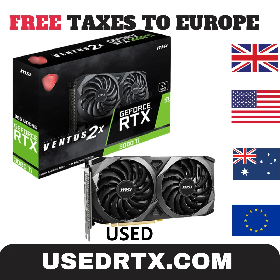 USED 2024 NVIDIA GeForce RTX 3060 Ti 2X 8G V1 LHR Used Gaming Graphics Card with GDDR6 8GB Memory used for Desktop