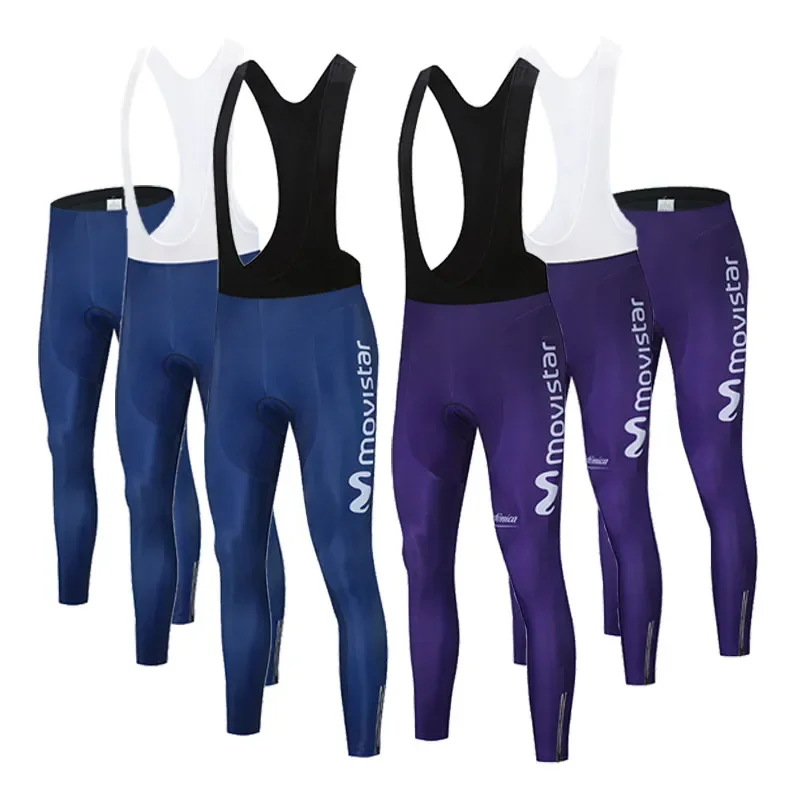 AliExpress MOVISTAR Movistar Spring Autumn Team Cycling Bib Pants MTB Bike Men Outdoor Cycling Trousers 19D Gel Pad Bike Bib Pants Quick Dry Jersey