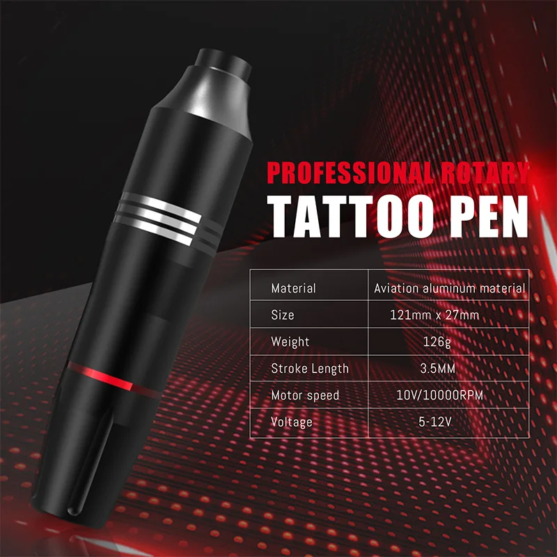 Yilong Kit tato pemula profesional, mesin Makeup permanen dengan jarum tinta, pistol tato kekuatan nirkabel untuk seniman tato