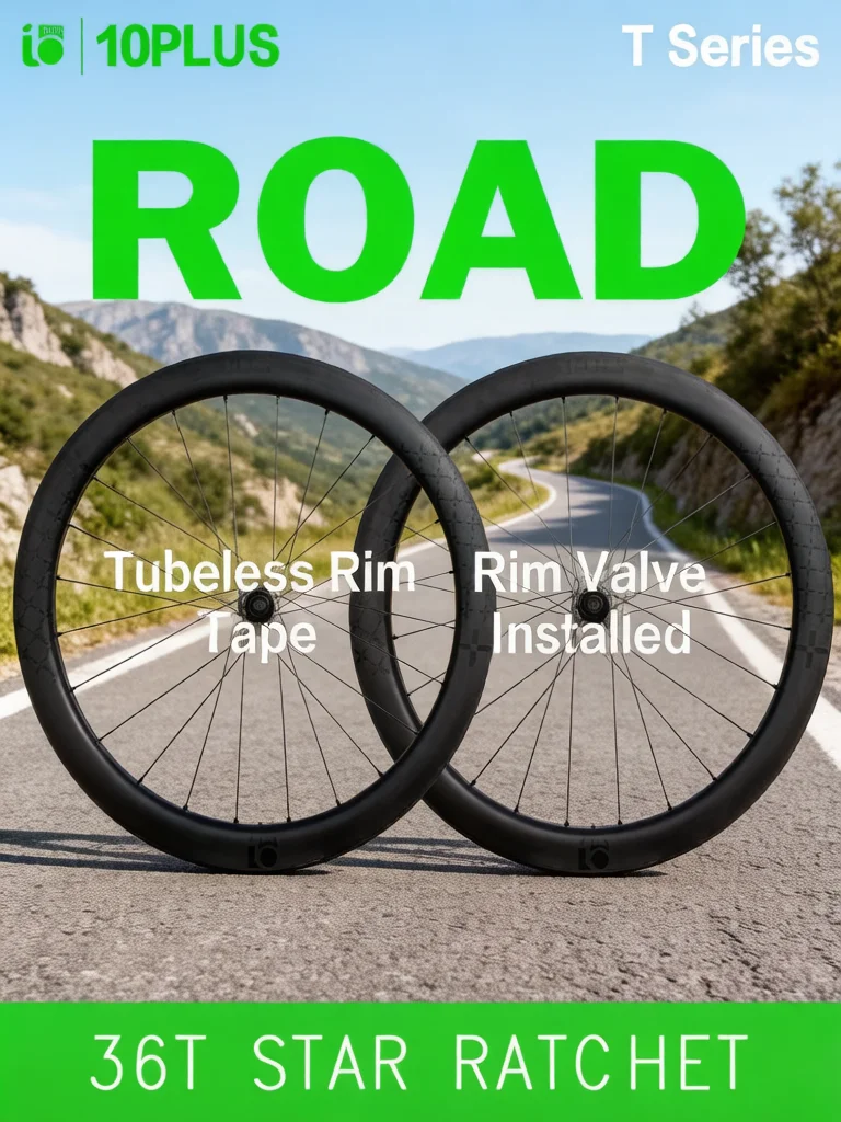 AliExpress NONE 10PLUS T Series 700c Endurance Carbon Wheelset 60mm Quick Release Disc Brake 36T Star Ratchet Smooth Rolling Road Bike