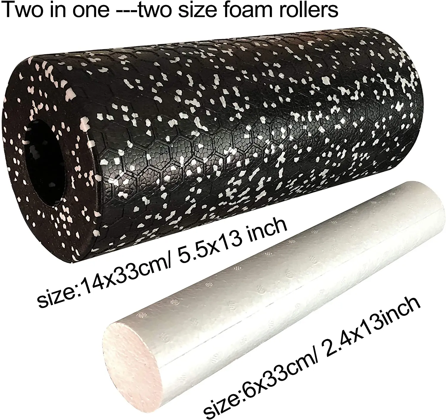 2 in 1 Hollow Column Foam Roller Set EPP Muscle Relieve Massage Roller Gym Fitness Equipment Sports Massage Rollers