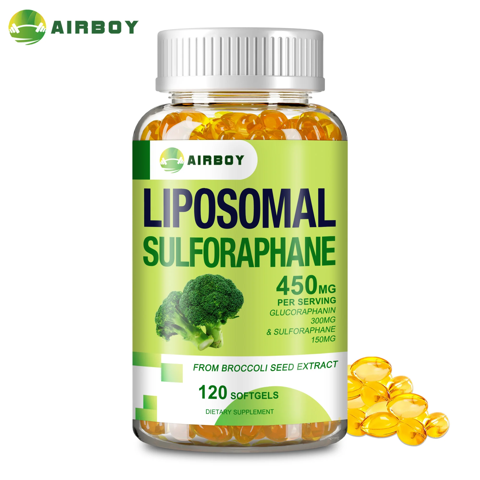 Liposomal Sulforaphane - Antioxidant, Heart Supplement, Immunity Boosting - 120 Capsules