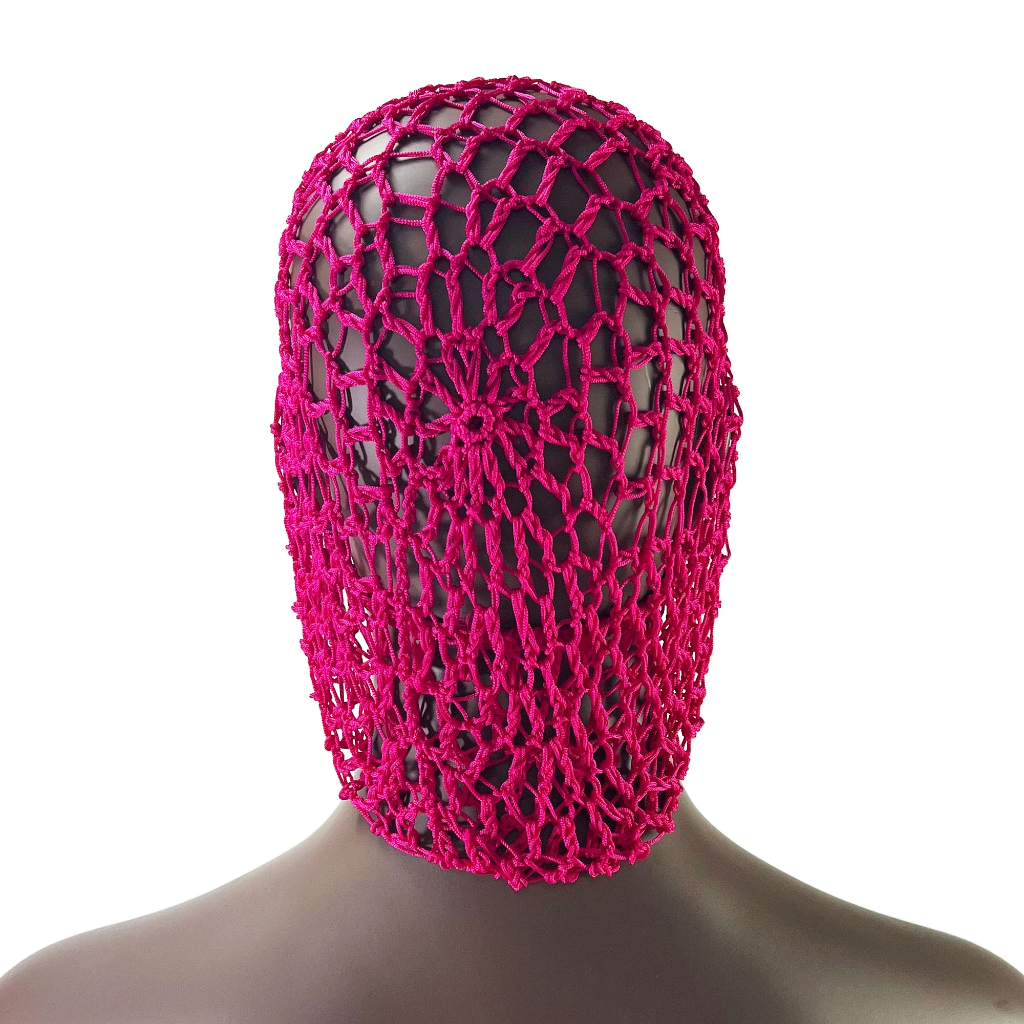 Filet à cheveux en maille pour femmes, bonnet en Crochet, couleur unie, couverture de nuit pour dormir, Turban