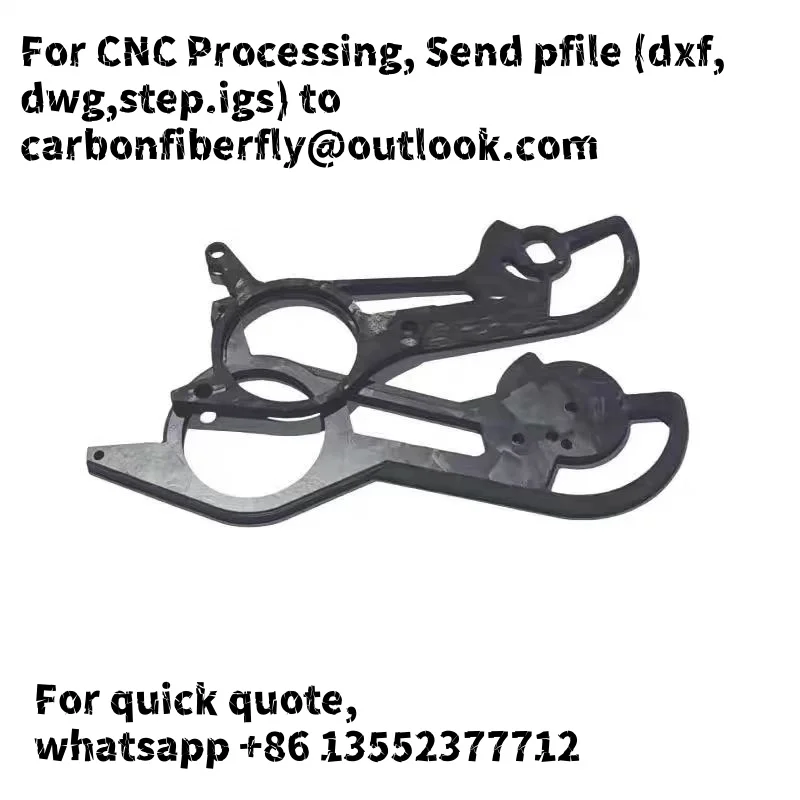 Servicio personalizado de accesorios de piezas de procesamiento de corte CNC de hoja de placa de panel de fibra de carbono forjado disponible