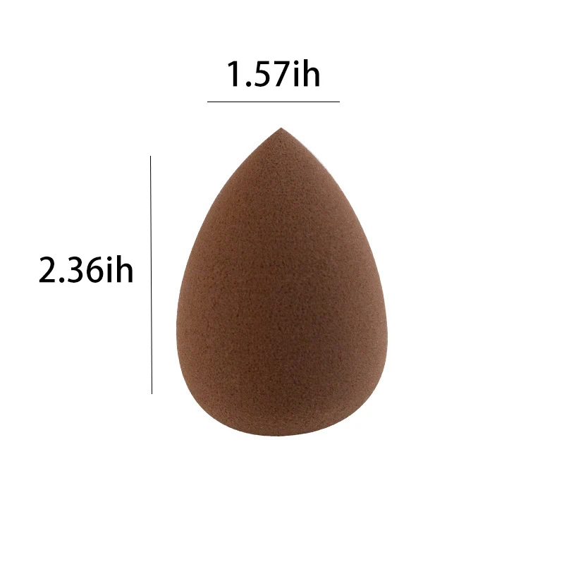 Paquete de 6 esponjas de maquillaje: expandibles al mojado, sin látex, para líquidos y polvos, mezcla suave, fácil de limpiar, apto para viajes (marrón,