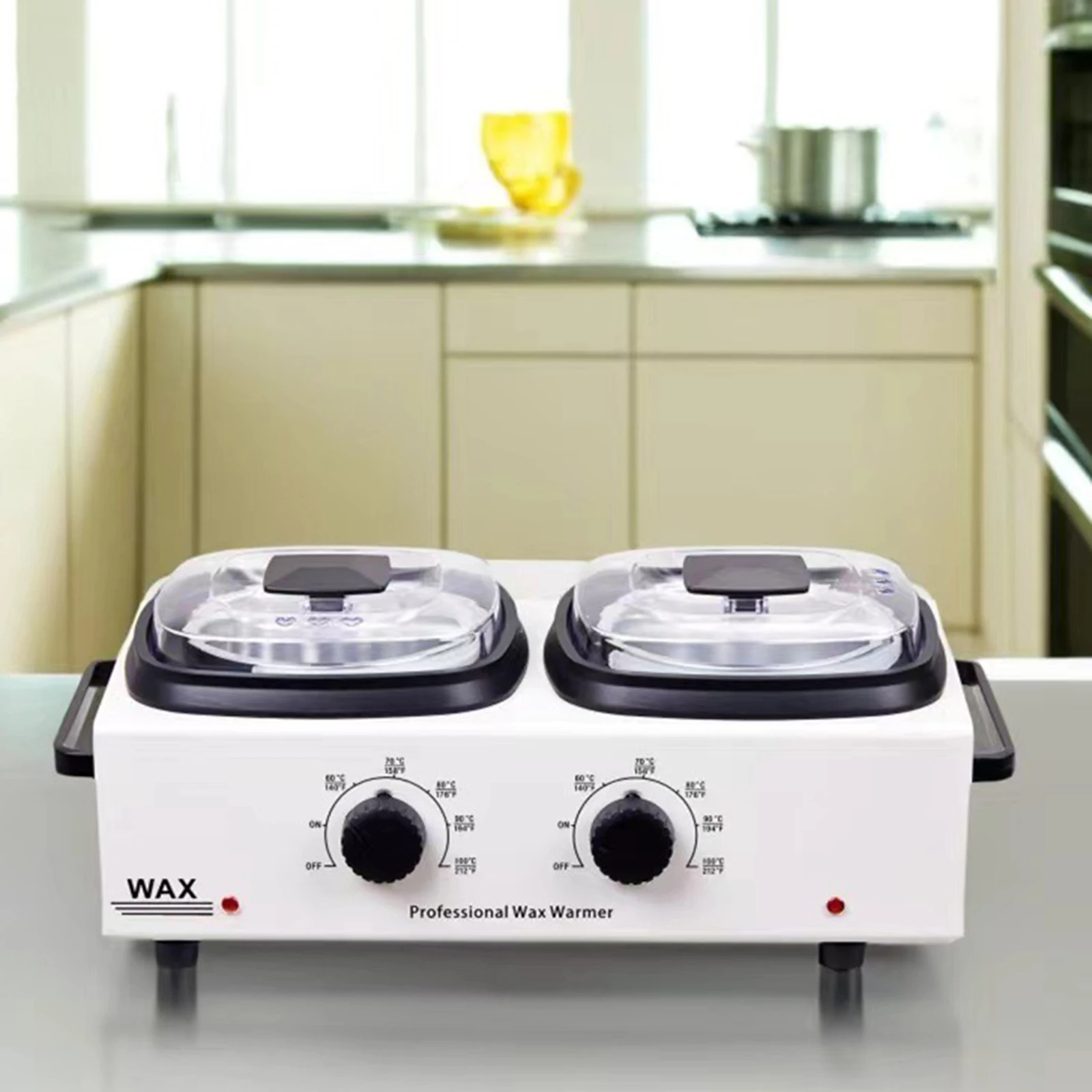 

Нагреватель воска, электрический горячий горшок для удаления волос на коже лица, спа-инструмент, салон, регулируемая температура, двойные горшки, подогреватель воска