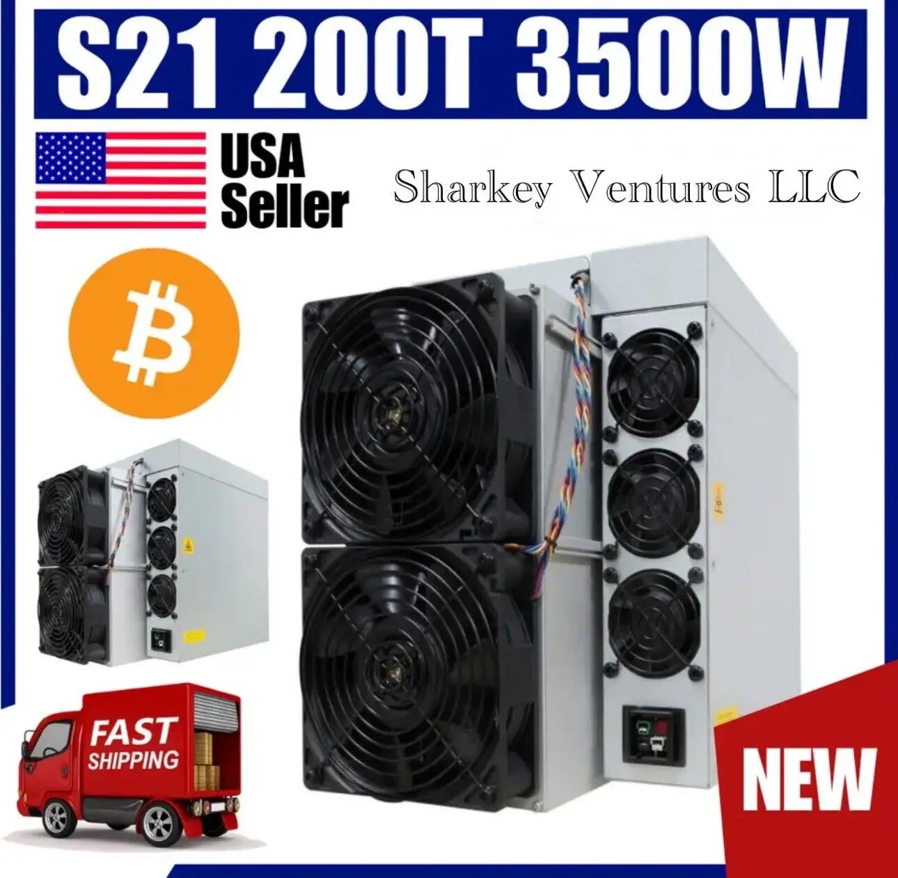 

New Bitmain Antminer S21 188th/s 3290W BTC Miner In Stock B