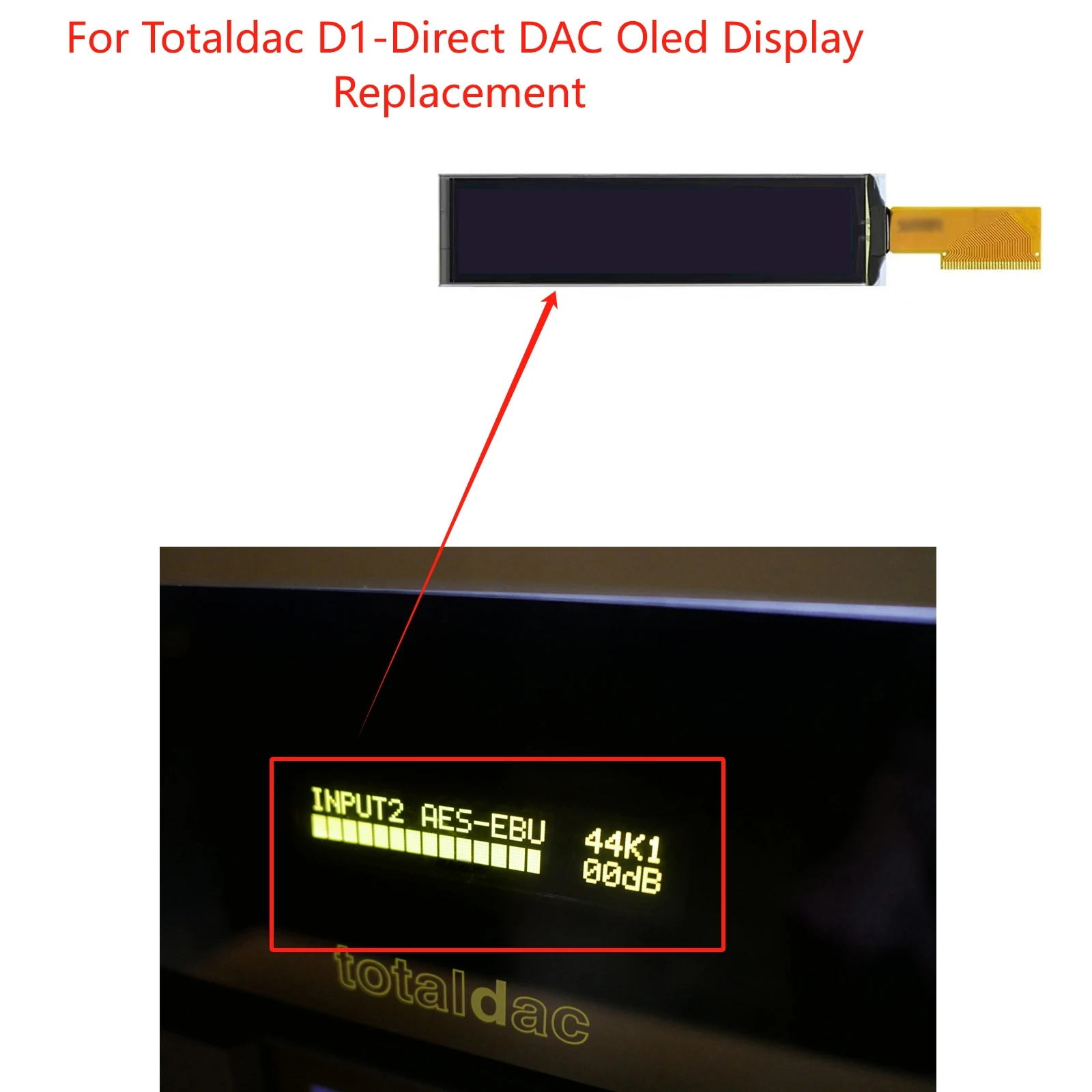 New OLed Display Screen For Totaldac D1-Direct dac Replacement