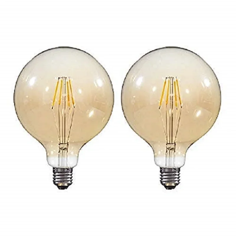 Grande lâmpada led redonda g125 e27 4w (pacote 2)