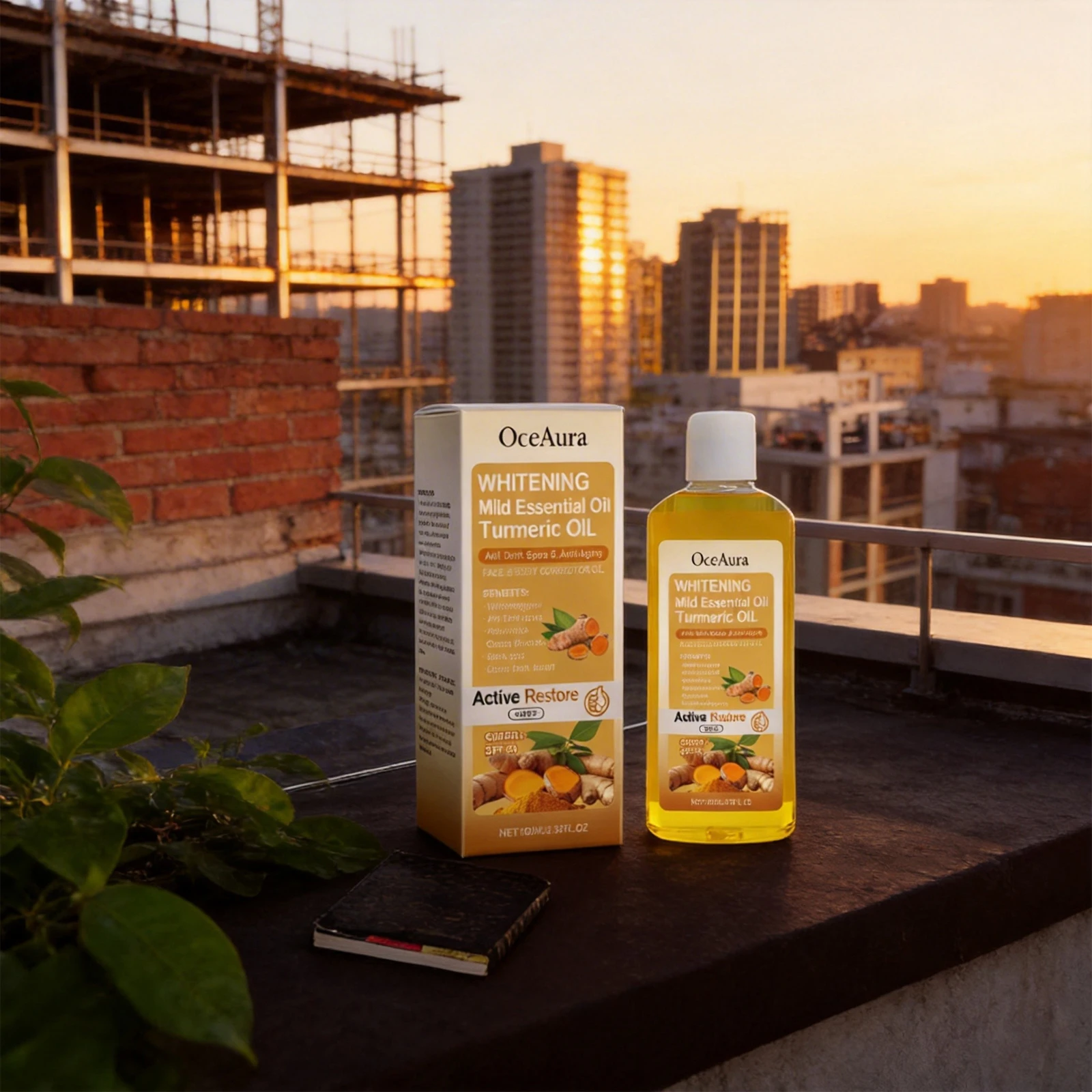 

OceAura 100 мл Увлажняющее масло для тела с куркумой, эфирное масло для массажа всего тела, увлажнитель для сухой кожи