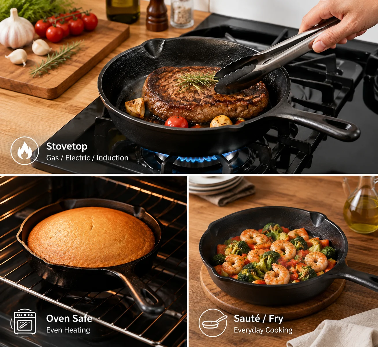 3-częściowy zestaw wstępnie pr – Cast Iron Skillet recenzja i cena