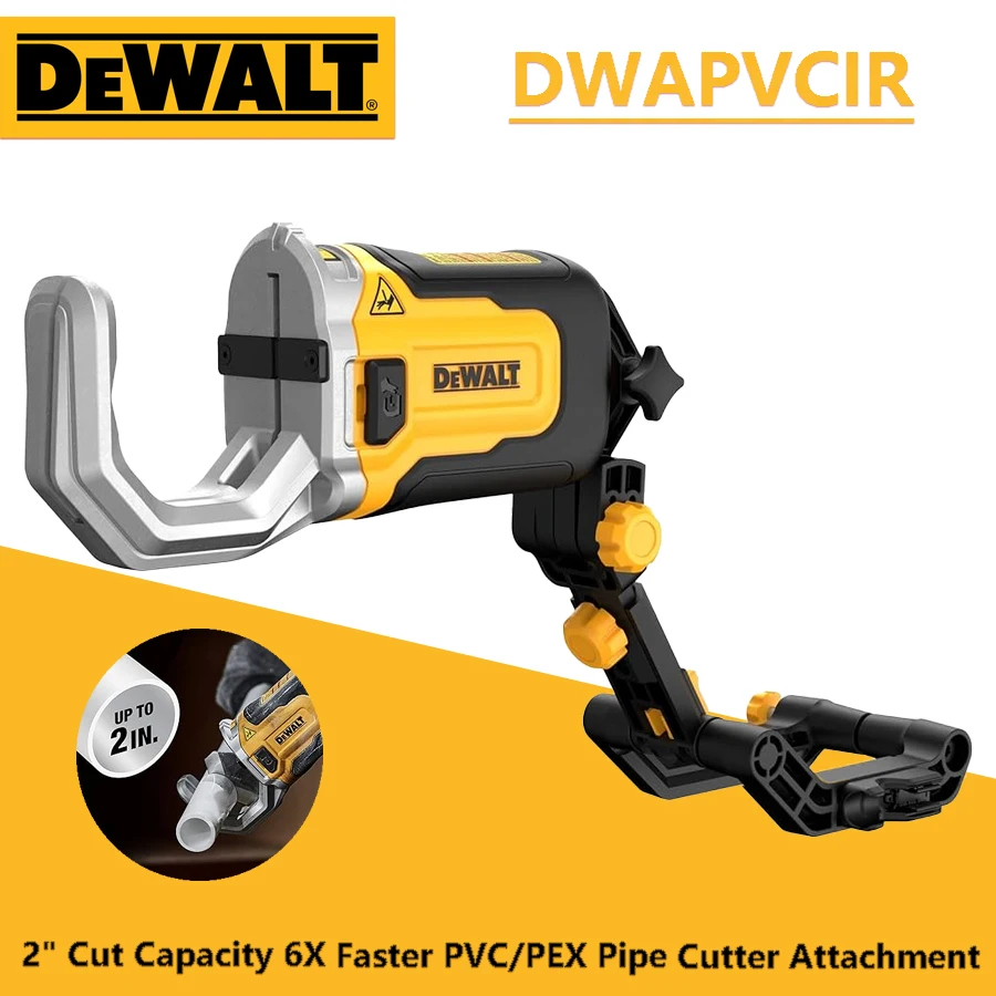 DEWALT DWAPVCIR PVC/PEX Pipe Cutter Attachment 6X Faster Cuts Work with 18V/20V Impact Driver Power Tool Accessories