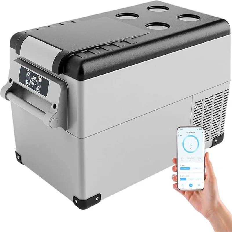 EUHOMY Dispositivo di raffreddamento del compressore per auto con 12/24 V CC e 240 V CA, frigorifero congelatore portatile per auto -20 ℃ -20 ℃