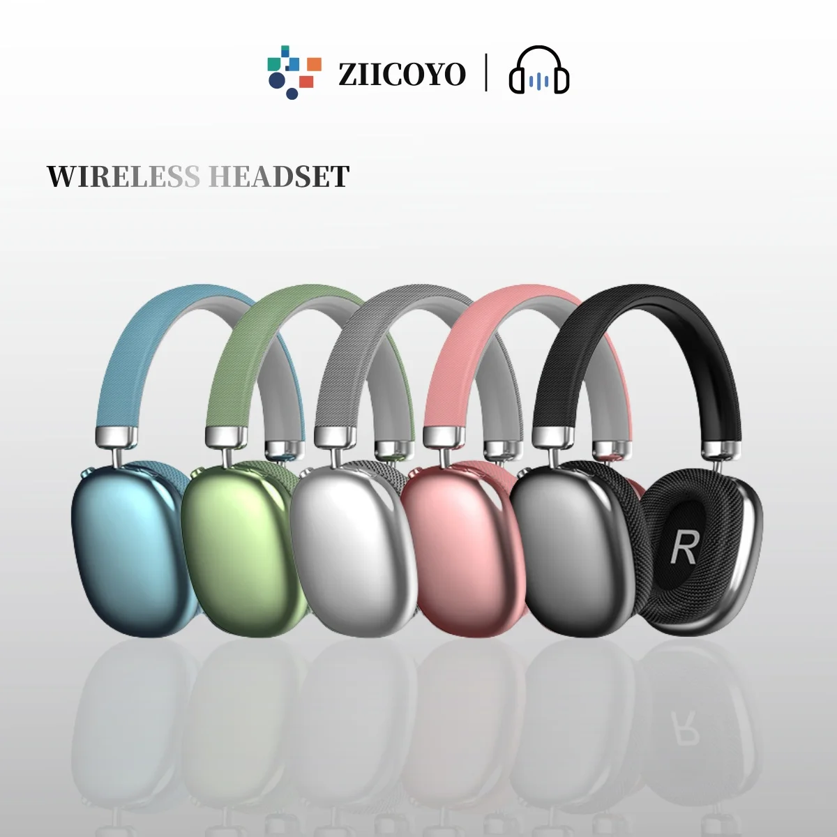 

ZIICOYO Fashionable wireless Bluetooth gaming headphones, Hifi intelligent noise cancelling headphones, 3D stereo headphones