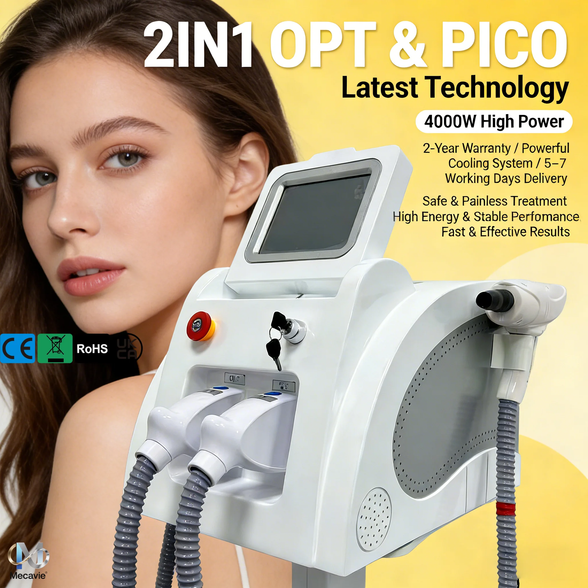 

Новое обновленное косметологическое оборудование 2-в-1: IPL OPT для удаления волос, ND Yag лазер для удаления татуировок, омоложение кожи, карбоновый пилинг, эпилятор