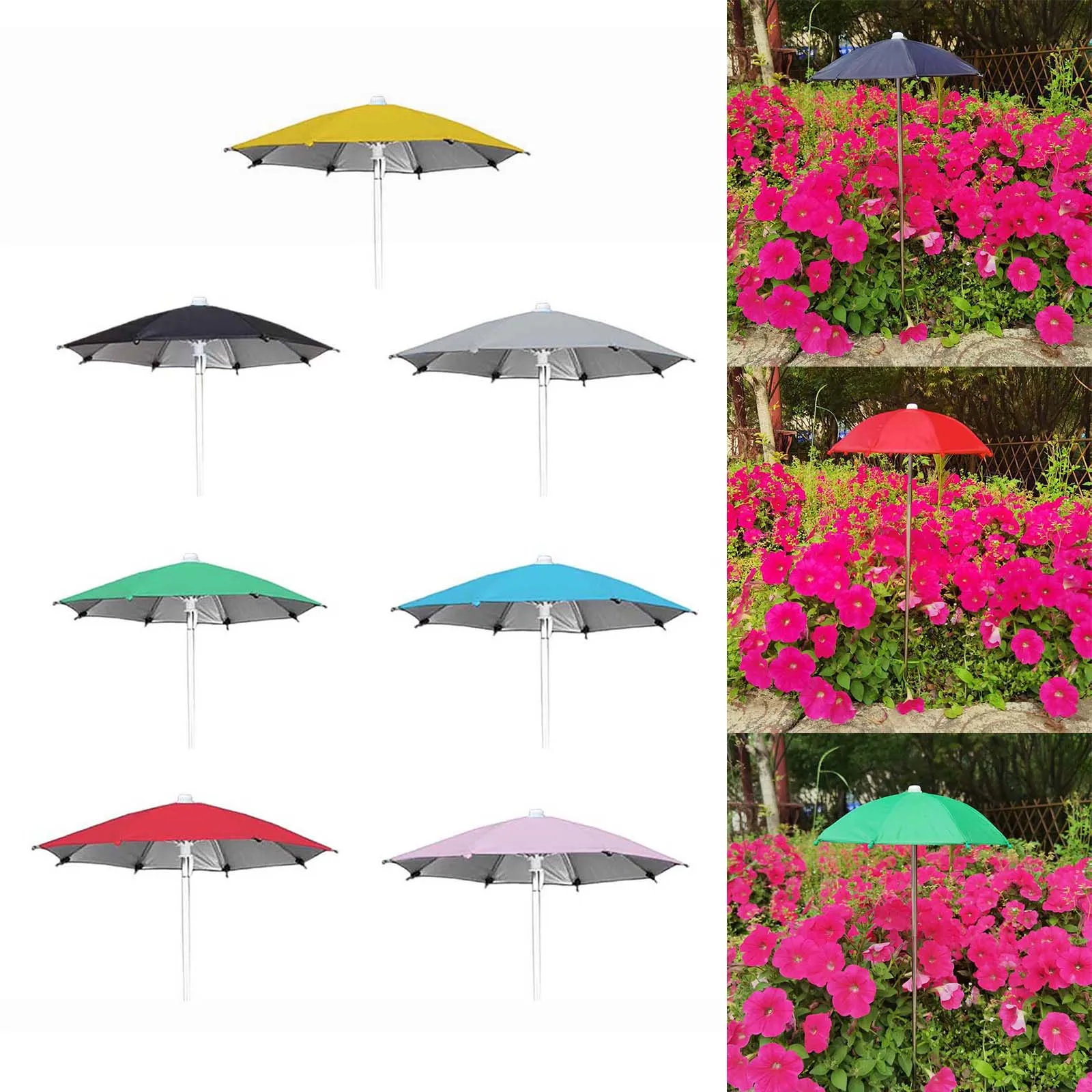 Plant Umbrella Adjustable Height Waterproof Garden Umbrella for Outdoor Courtyard Beds Backyard Parasol Plants Sun Protection