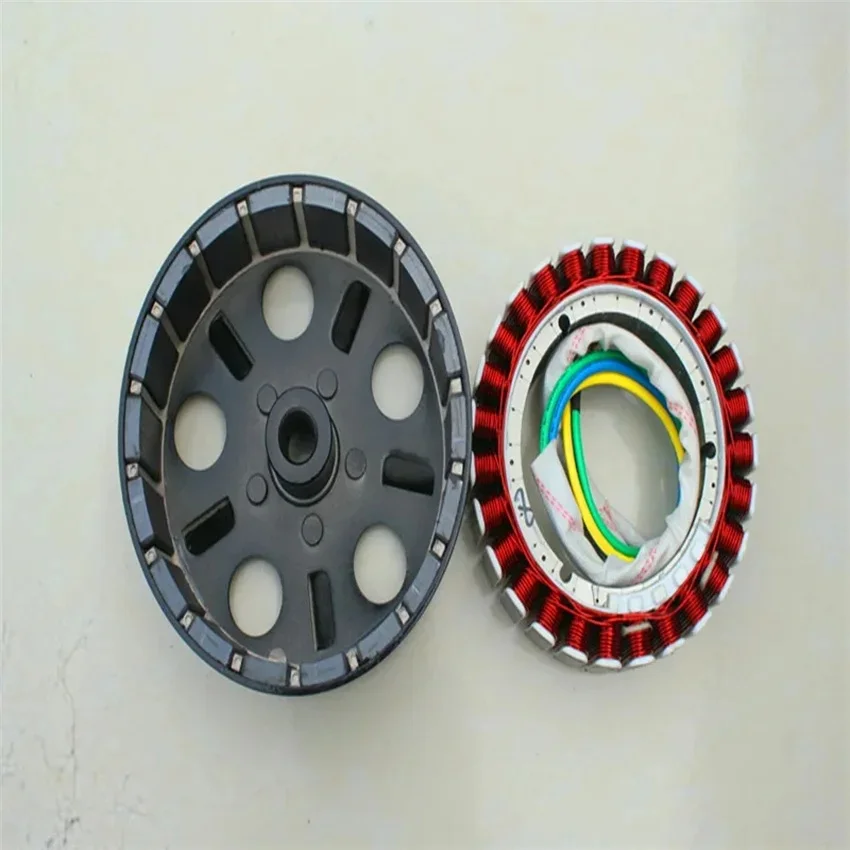 3kw 5kw 24V 48V 60V 72V Range Extender Generator, Stator, Rotor, Puur Koper, 27-polige Spoel - afbeelding 2