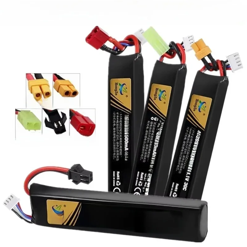 Akumulator Lipo 11.1V do pistoletu na wodę Airsoft 11.1V 3S 2500mAh 30C 452096 Akumulator do Airsofta, pistoletu na kulki BB, elektrycznych zabawek, części do pistoletów. — 2