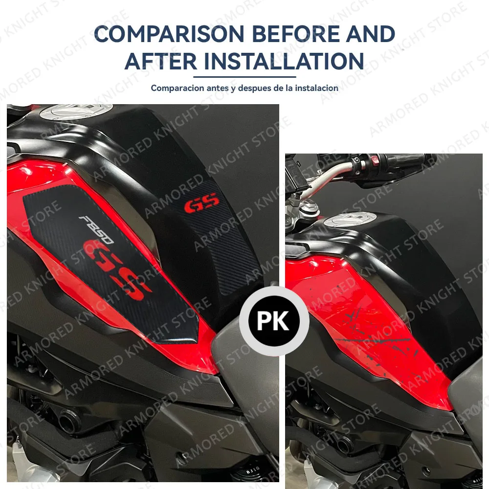 Motorfiets Tank Pad Sticker Voor Bmw F750gs F850gs Olietank Beschermer 18-20 Antislip Tank Grip Stickers