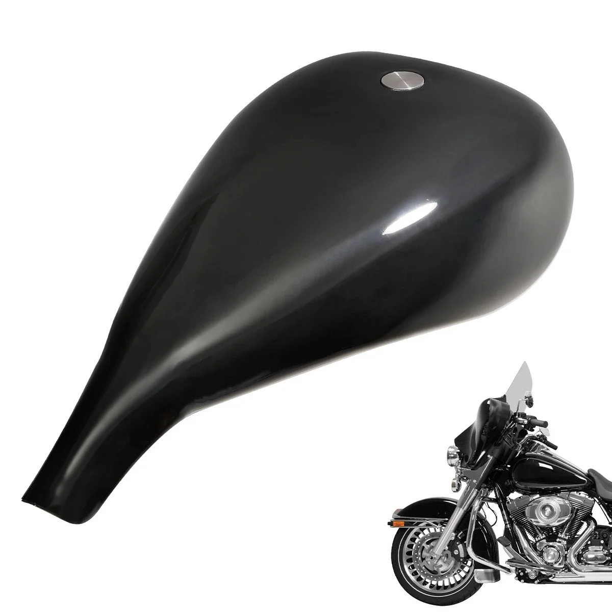 5 "rozciągnięty 4.7 galon zbiornik paliwa gazowego dla Harley Baggers Chopper Bobber motocykl motor Touring Road Street Electra Glide Custom — zdjęcie 2