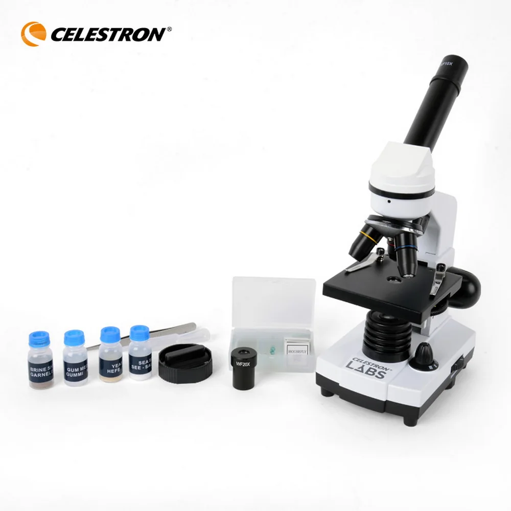 Celestron 44128-B 40x-1600X Биологический микроскоп Мощный HD Студенческая лаборатория Обучение Научные исследования детей