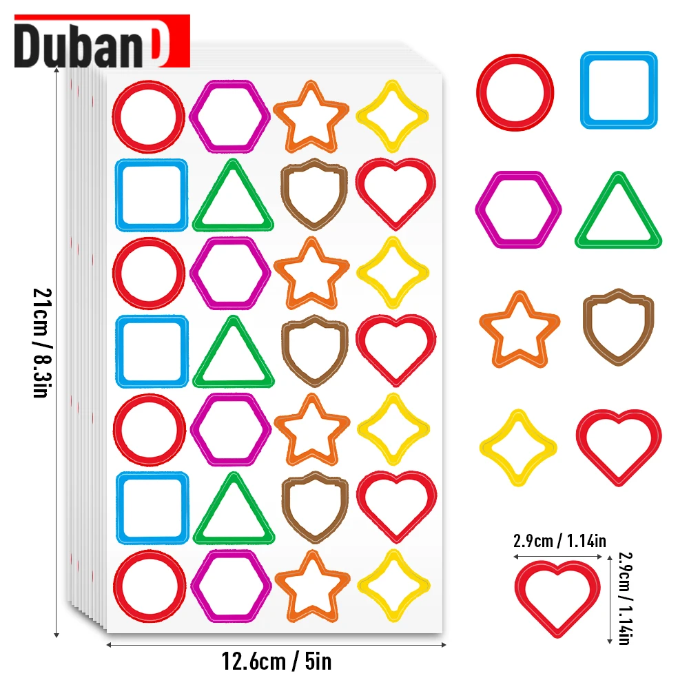 Ronde zegelsticker papieren label kleur rechthoekige sticker zelfklevend verpakkingslabel feestdecoratie DIY
