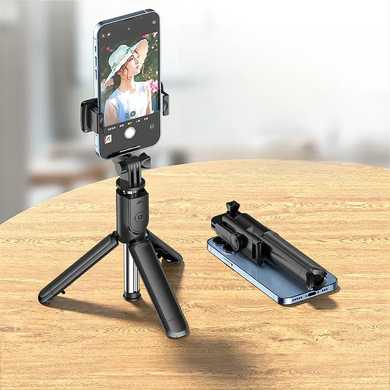 Bezprzewodowy kijek do selfie Bluetooth Mini statyw wysuwany monopod zdalna migawka do uchwytu na telefon iPhone Samsung Xiaomi — zdjęcie 2
