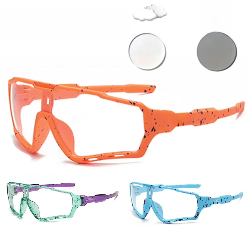 AliExpress OMEKOL Brand New Men Women Mtb Photochromic Bicycle Eyewear Bike Baseball Sun Goggles Sports Sunglasses Cycling Glasses