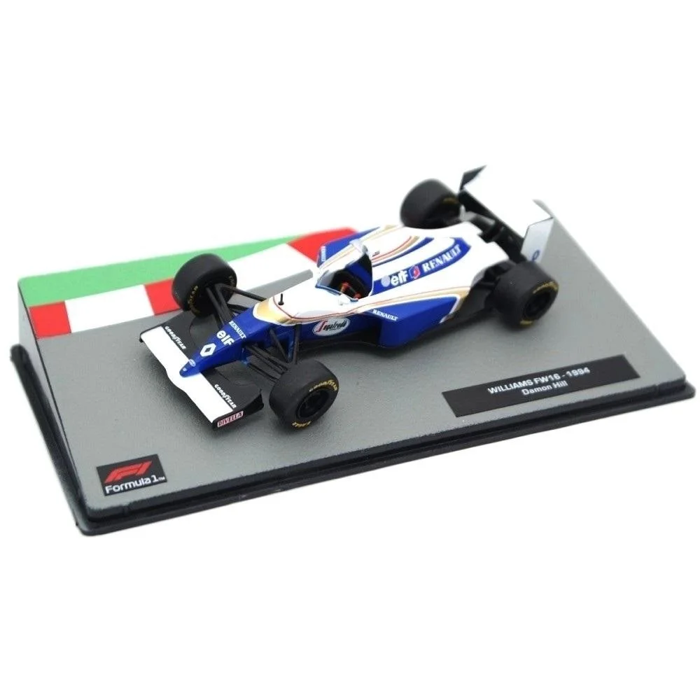 Salvat international motor racing racing grand prix car English driver 1994 1:43 scale miniature Diecast methacrylate display case and identification Base