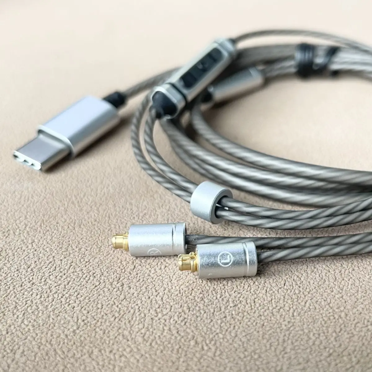 MMCX Silvered Cable 32Bit CX31993 And MAX97220 Type-c Earphone Replaced Cable For Shure SE215 SE535 UE846 SE315