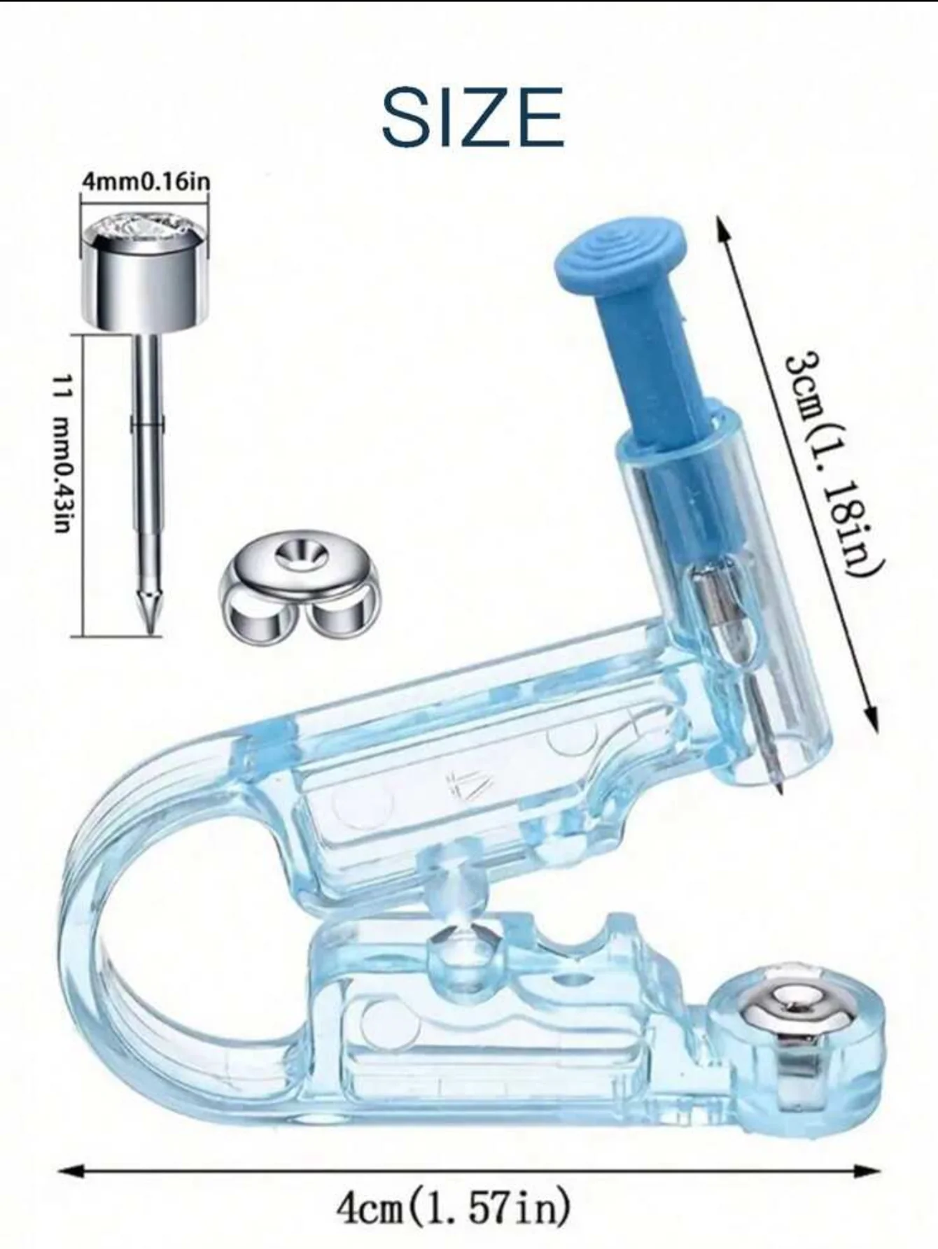 1pc Disposable Ear Piercing Gun Set, Aseptic, Healthy, Easy to Use, Nose, Lips, Earrings, Piercing Tool Machine Set, Ear Nails, Body Jewelry Accessories