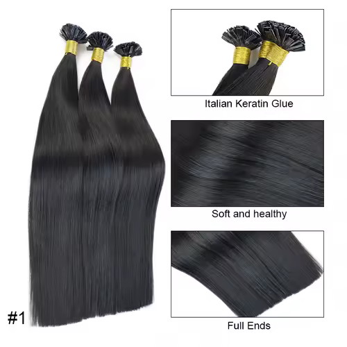 Straight Human Hair Extension By Fusion Flat Tip Keratin Capsules 0.8g/ 1g/Strand 50pcs Natural Hair Extension Ombre Blond Color - Image 12