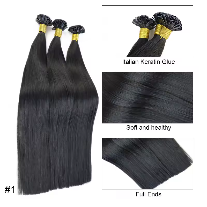 Straight Human Hair Extension By Fusion Flat Tip Keratin Capsules 0.8g/ 1g/Strand 50pcs Natural Hair Extension Ombre Blond Color - Image 12