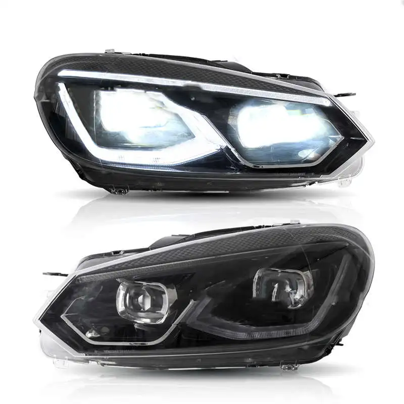 Car Lighting Accessory Daytime Running Light Front Lamp Dyanmic Turn Siganl DRL Headlight For VW Golf 6 2010-2014