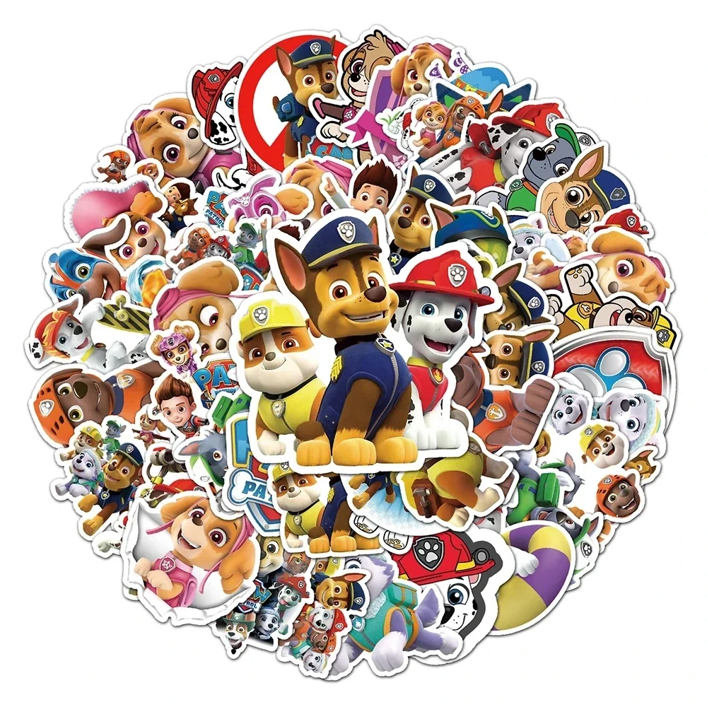 Cool Cute PAW Patrol Adesivos, Decalque de PVC, Decoração do telefone, Skate, Bagagem, Geladeira,