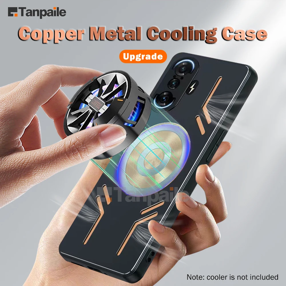 Magnetic Cooling Phone Case For Redmi K40 Gaming K50 K60 Pro Ultra K40S POCO F4 GT F3 F5 PRO Copper Heat Dissipation Metal Cover