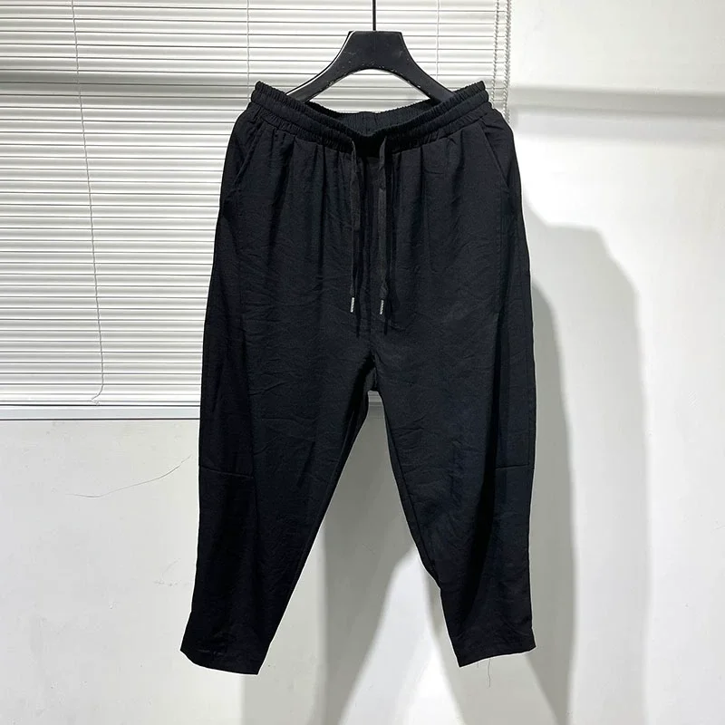 

Owen Seak Men Casual Pants High Street Wear Pencil Length Pants Men's Sweatpants Spring Harem Black Pants