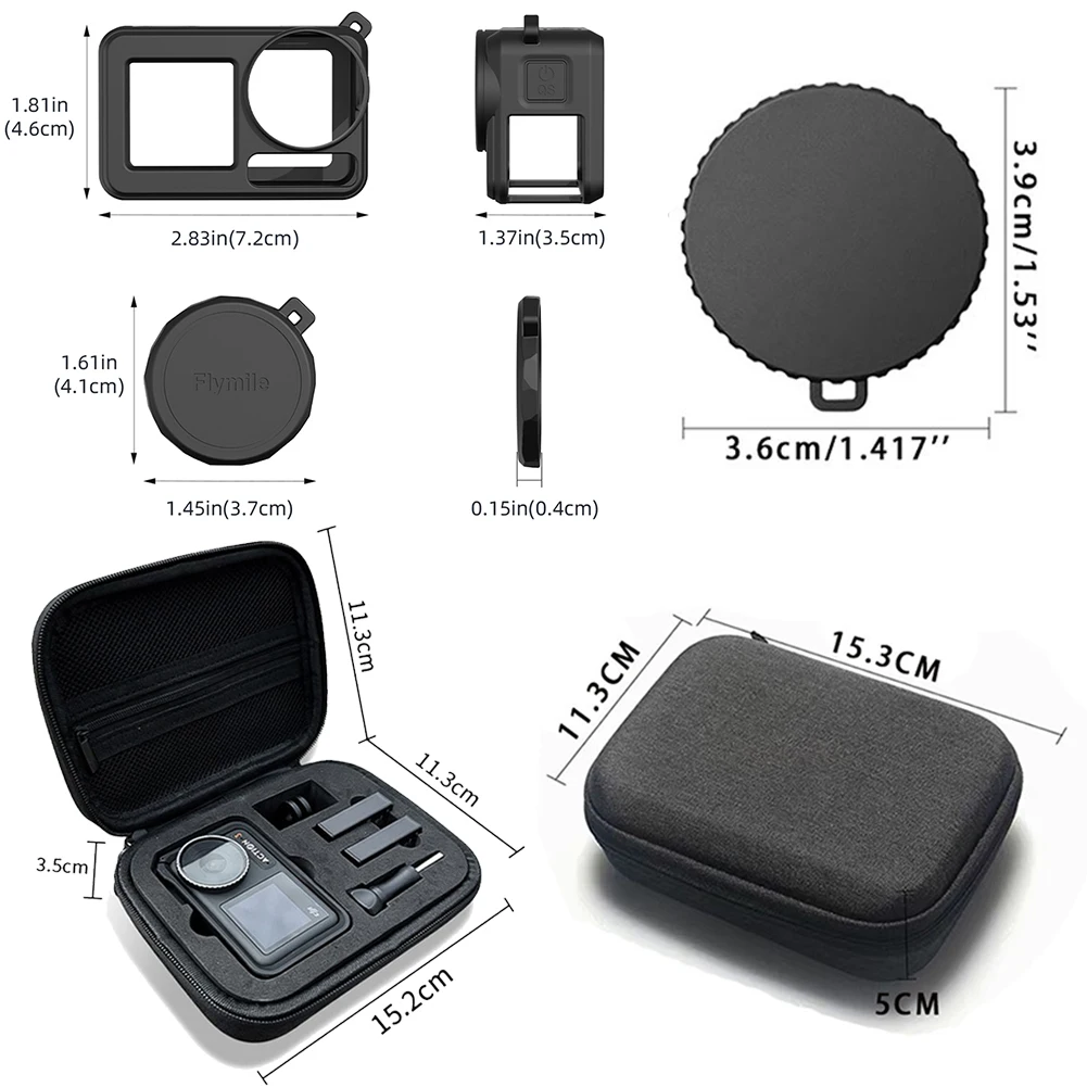 For DJI Osmo Action 5 Pro 4 3 Screen Protector HD Tempered Glass Film Bag Case Lens Cover Cap for DJI Action 5 Pro Accessories