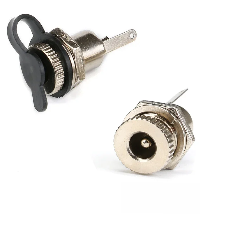5 PCS/LOT DC099 5.5*2.1 5.5*2.5 prise mâle d'alimentation cc prise Jack en métal femelle connecteur de montage sur panneau DC-099