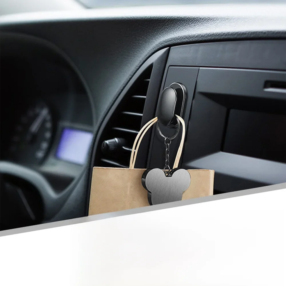 Mini crochets de voiture, support de rangement intérieur pour câble USB, clé d'écouteurs, crochet mural auto-adhésif pour tableau de bord, accessoires automobiles