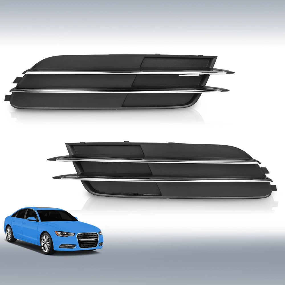 

1 пара переднего бампера, противотуманная фара, крышка гриля 4G0807681/4G0807682, новинка, подходит для Audi A6 2012-2015 годов, прочные, внешние аксессуары для автомобиля