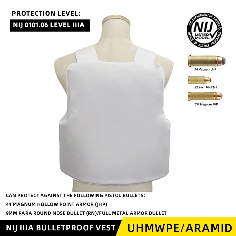 American standard NIJ IIIA concealed inner wear polycotton comfortable and breathable body armor