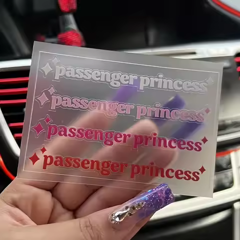 4pcs/set Passenger Princess Car Stickers Funny Creative Stickers For Car Rearview Mirrors