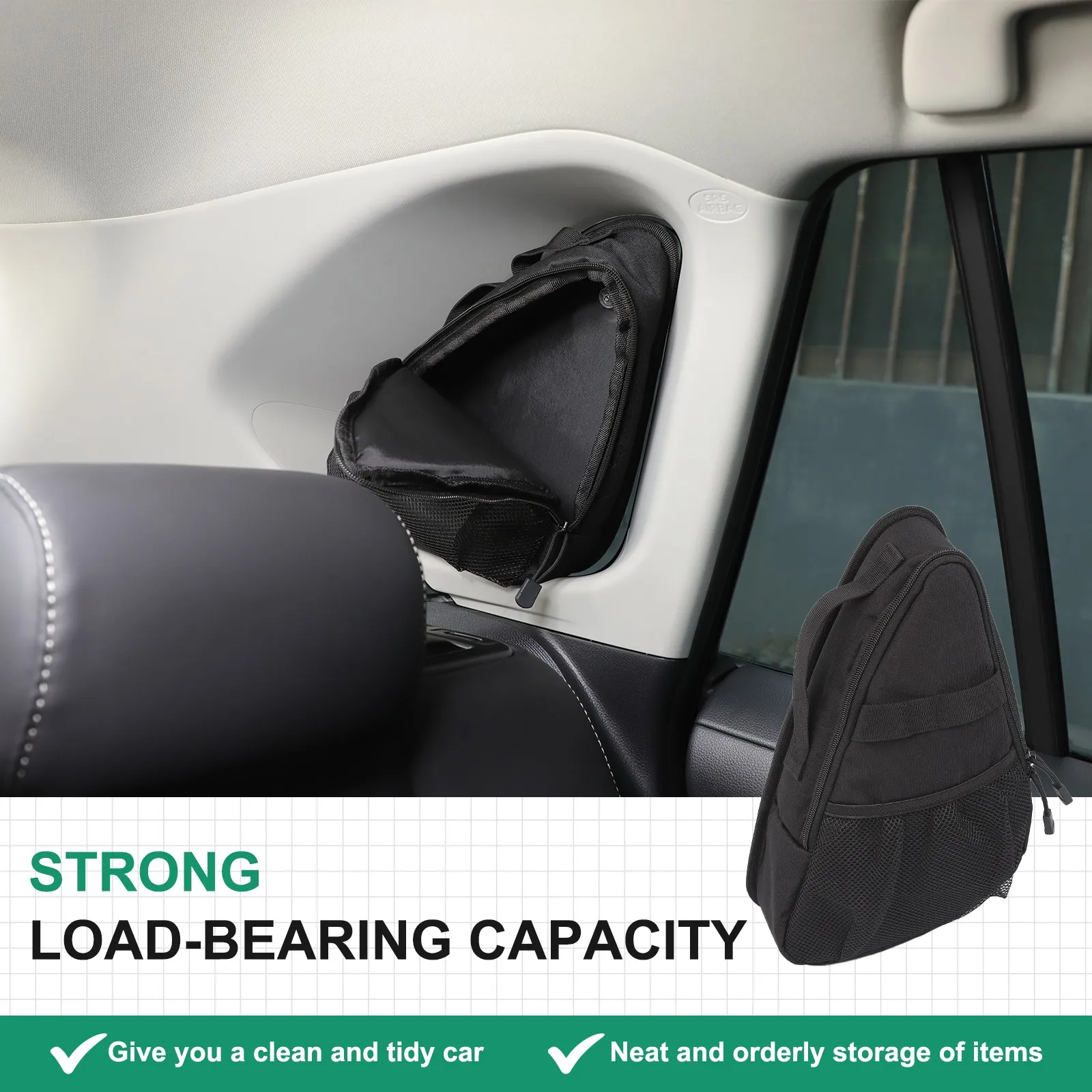 

Trunk Side Window Storage Bag For Toyota RAV4 2020-2025 Toyota RAV4 Prime 2021-2025 Multipurpose Glass Stowing Tidy Pouch Pocket