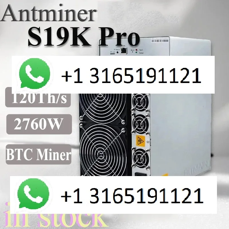 A. BEST PRICE!!! BUY 4 GET 2 FREE Antminer S19k pro 120Th 2760W Asic Miner Bitmain Crypto Bitcoin BTC Miner Mining